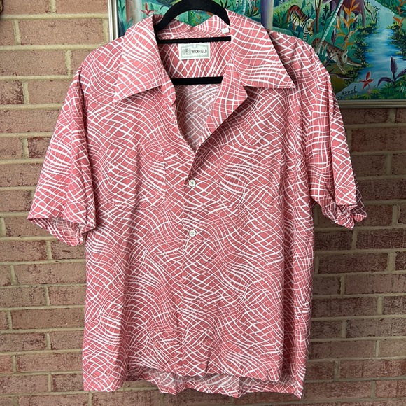 Vintage Wickfield Button Down Short Sleeve Stripes - Picture 1 of 4